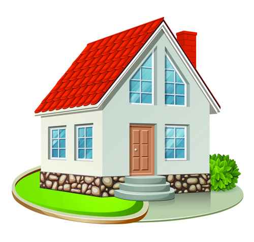 Different Houses design elements vector 03