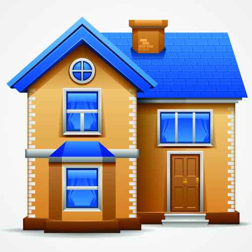 Different Houses design elements vector 02