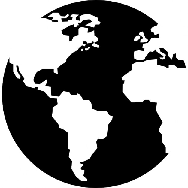 Earth globe with continents maps  Icons | Free Download