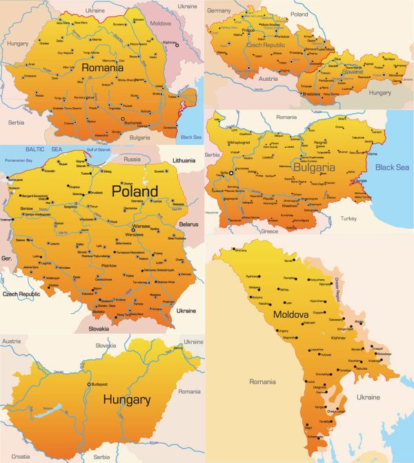 Eastern Europe Geographic Map