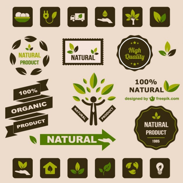Ecology flat retro graphic elements   Vector | Free Download