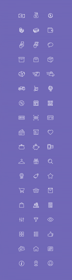 54 E-Commerce Icons | GraphicBurger