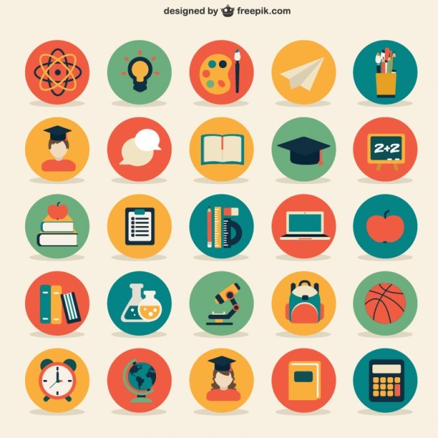 Education icons collection