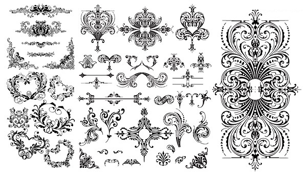 Floral ornaments vector