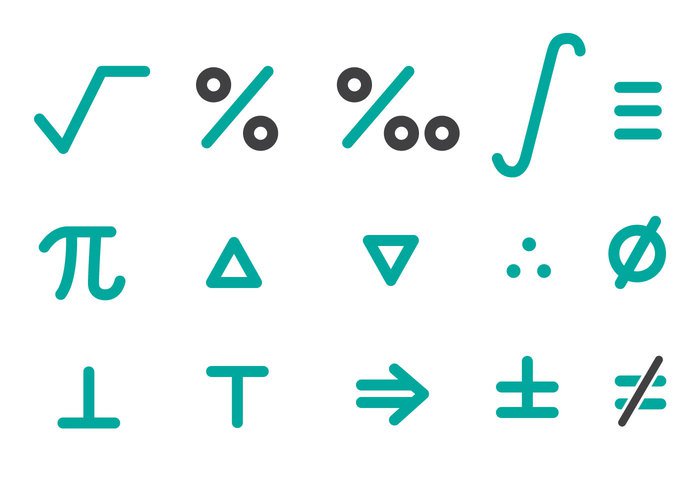 Free Math Icons Pack Vector