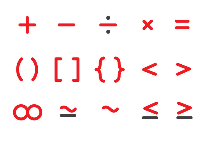 Free Math Icons Vector