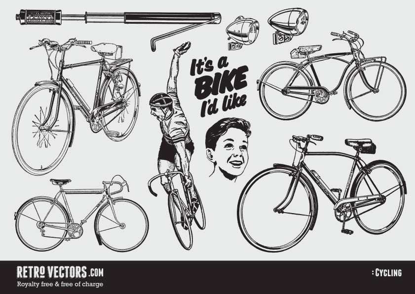 Free Retro Cycling Vectors