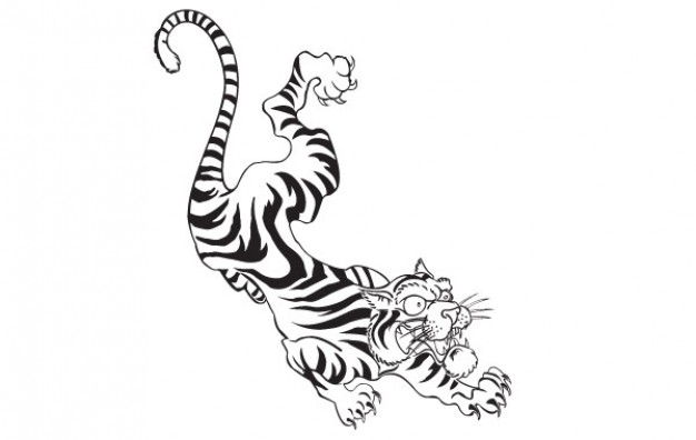FREE TATTOO STYLE VECTOR TIGER