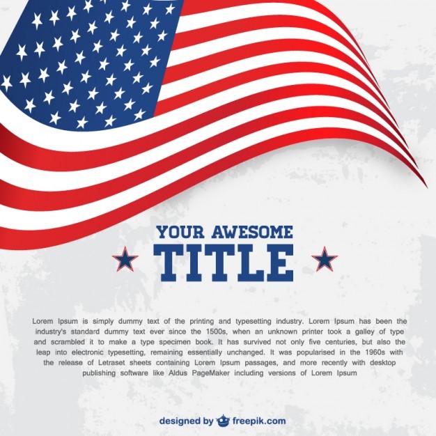Free USA flat template design