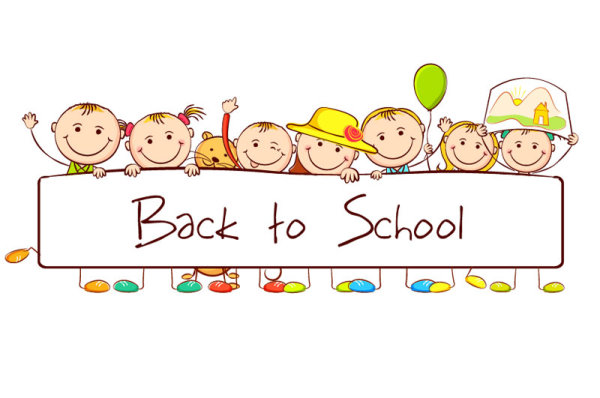 free vector Cartoon Primary school students Illustration 03