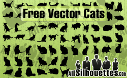 Free Vector Cats – All-Silhouettes