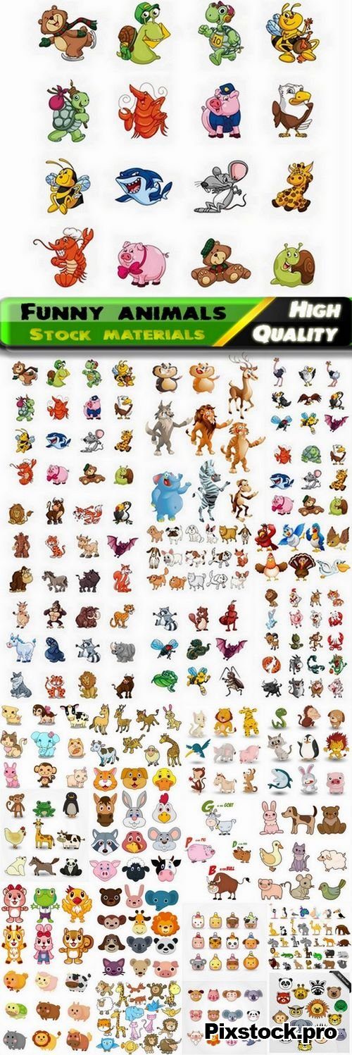 Funny cartoon animals in vector from stock #6 – 25 Eps