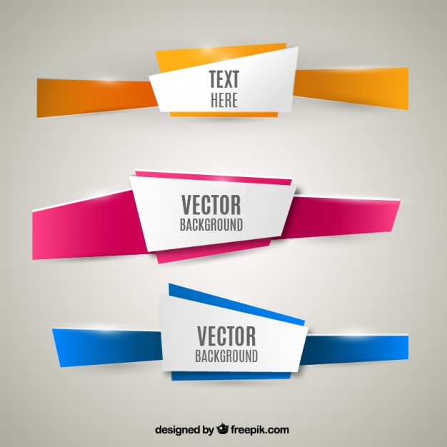 Geometric banner set  Vector | Free Download png