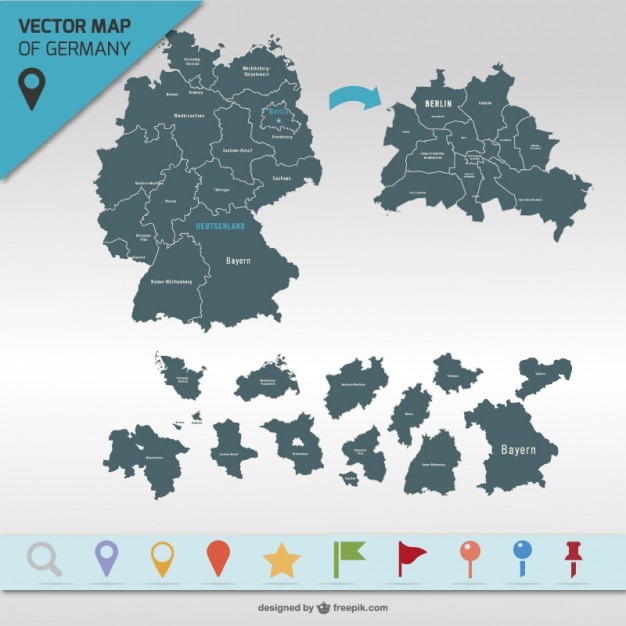 Germany map vector   Vector | Free Download