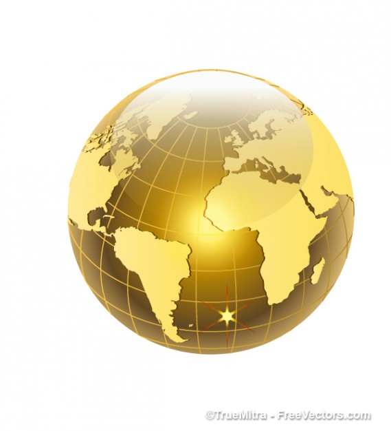 golden world with atlantic ocean view  Vector | Free Download