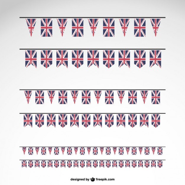 Great Britain party flags template