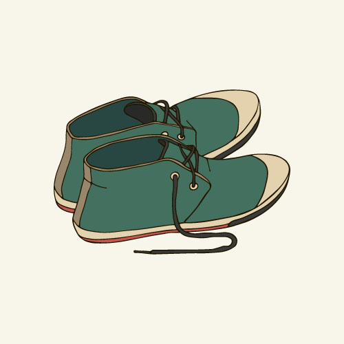 Hand drawn shoes illustration vector 05