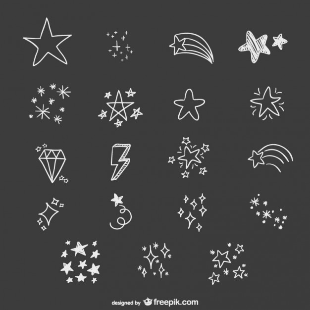 Hand drawn stars pack  Vector | Free Download