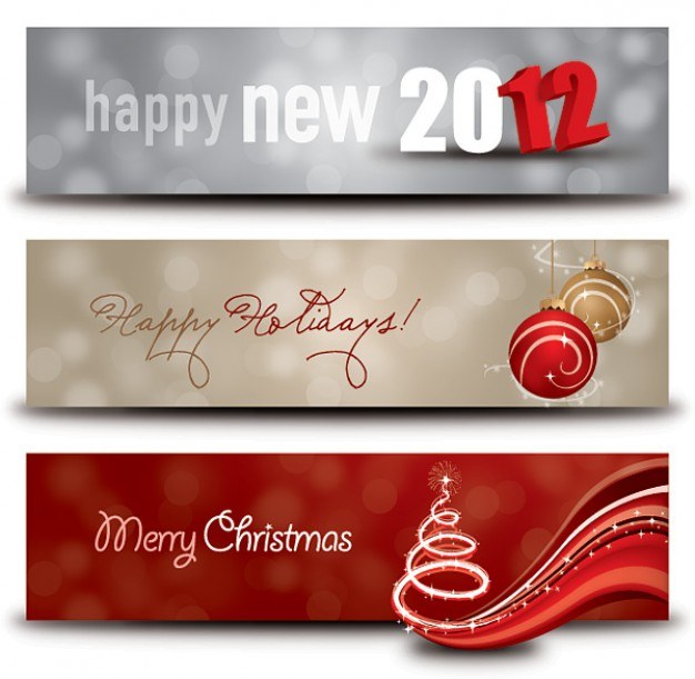 Happy Holidays Banners  Vector | Free Download