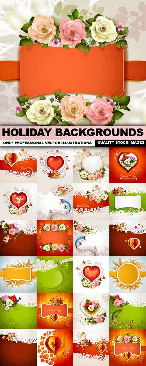Holiday Backgrounds – 25 Vectors