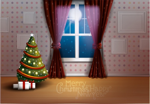 House interior corner background vectors set 24