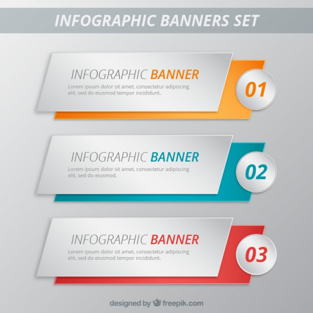 infographic banners template pack  Vector | Free Download