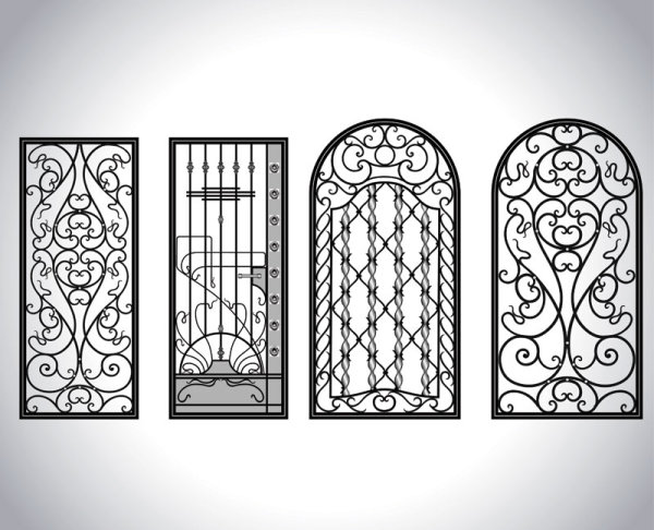 Iron window Style vector 05