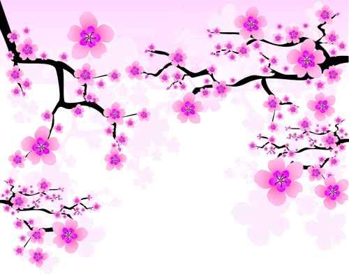 Japan Cherry Blossoms free vector 02