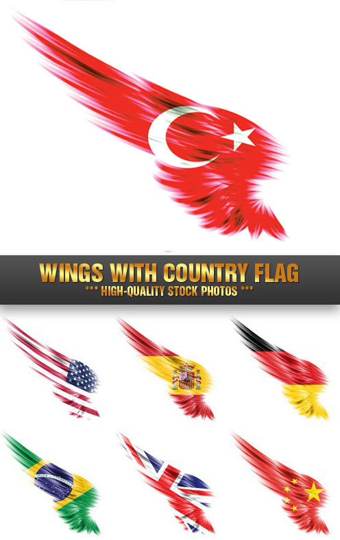 Kanat Tasarımlı Ülke Bayrakları