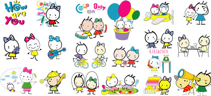 Kiki & Coco Cartoon Vector