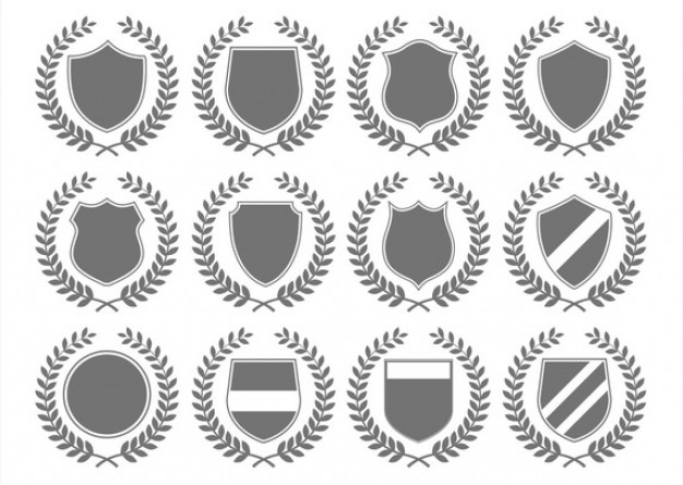 Laurel wreath and shields  Vector | Free Download