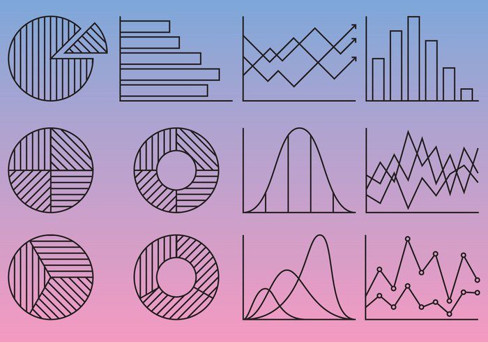 Line Statistics Icons