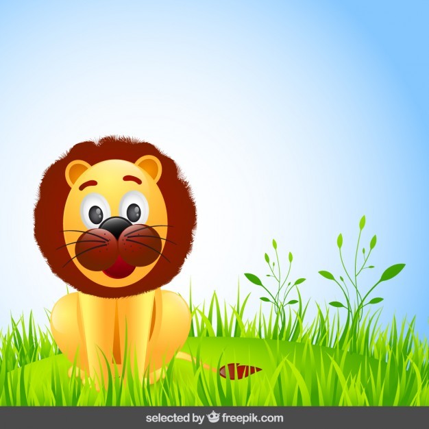 Lion adorable cartoon
