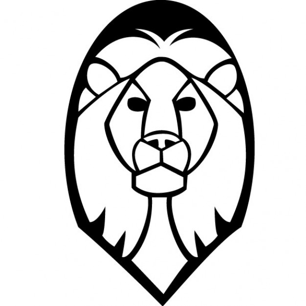 Lion head vector clip art