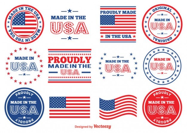 Made in USA badges