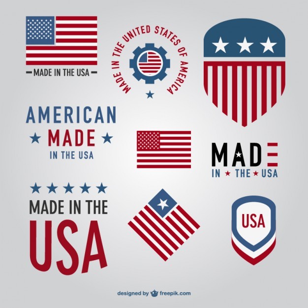 Made in USA vector badges