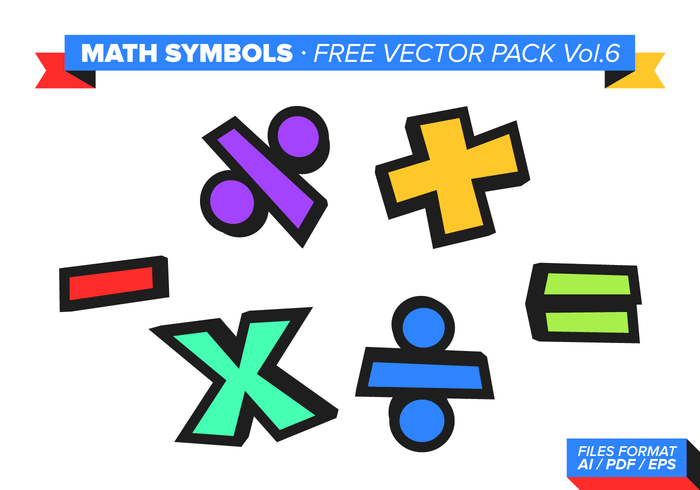Math Symbols Free Vector Pack Vol. 6