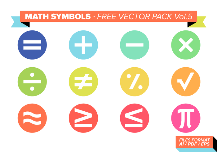 Math Symbols Free Vector Pack Vol. 5