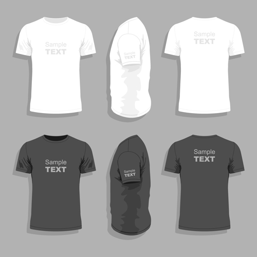 Men clothes design template vector set 08