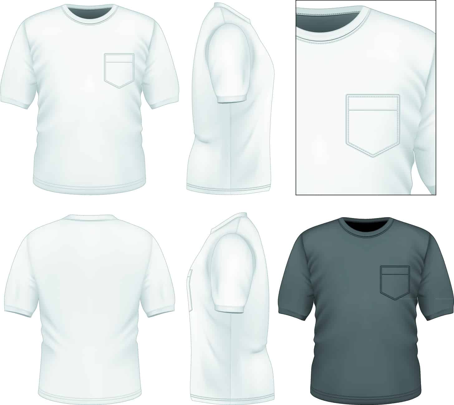 Men clothes design template vector set 01