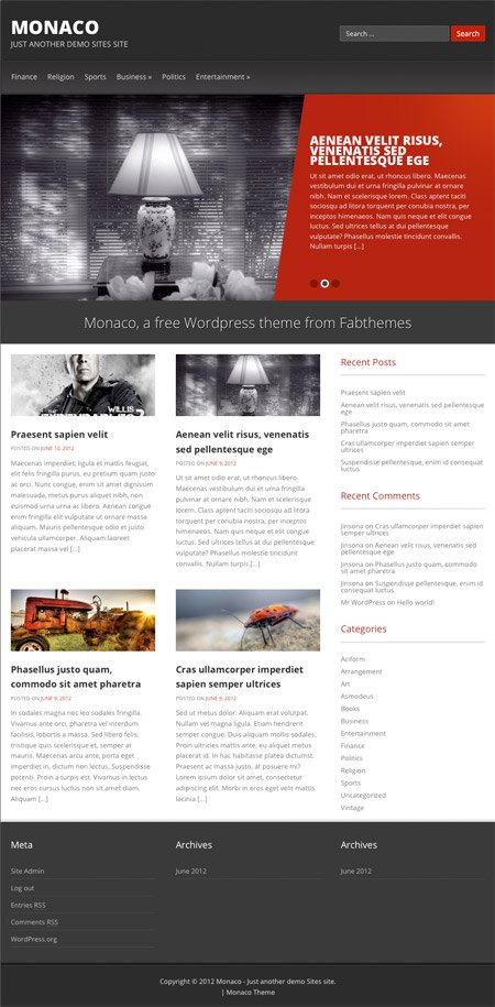 Monaco WordPress Themes