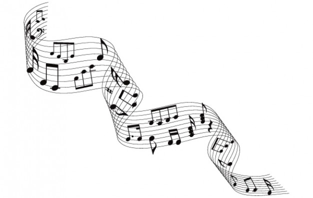 musical notes wave in stylish vector elemwnts  Vector | Free Download