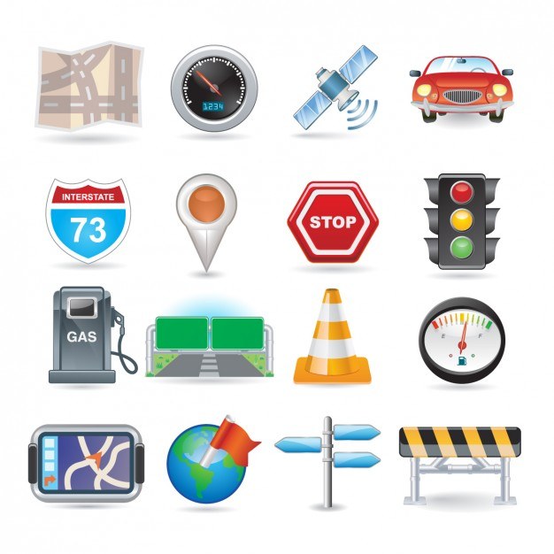 Navigation Icon Set  Vector | Free Download