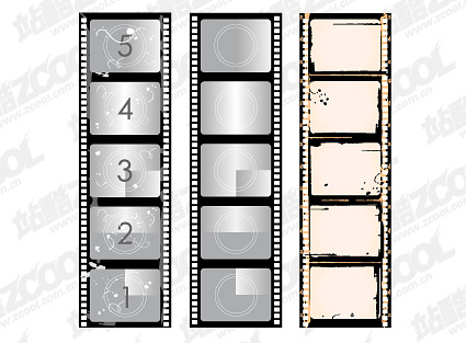 Old film negatives Vector material -2