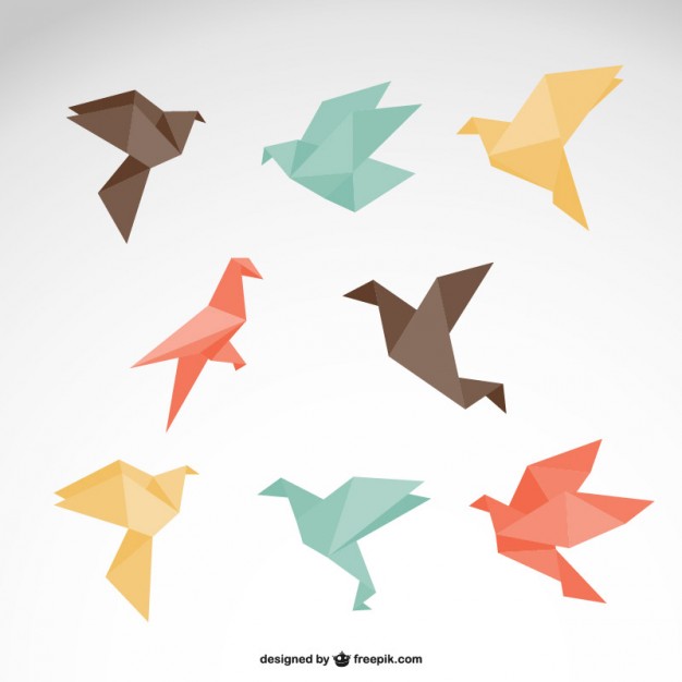 Origami vector free logo set