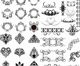 Ornamental elements and frames vectors