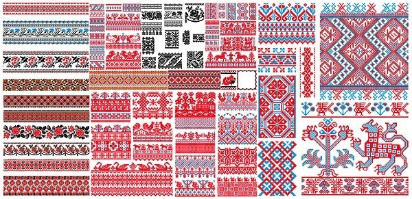 Ornate pixel Border vector