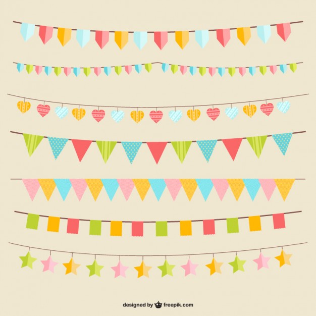 Party flags vector