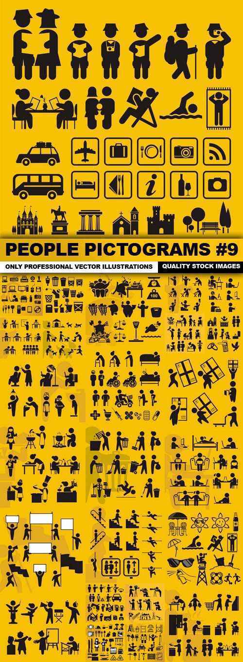 People Pictograms #9 – 25 Vector