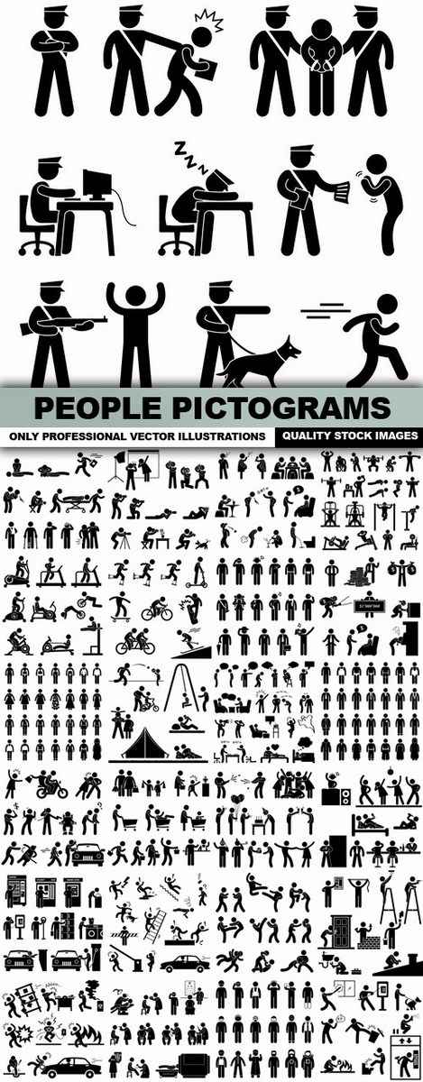 People Pictograms – 25 Vector